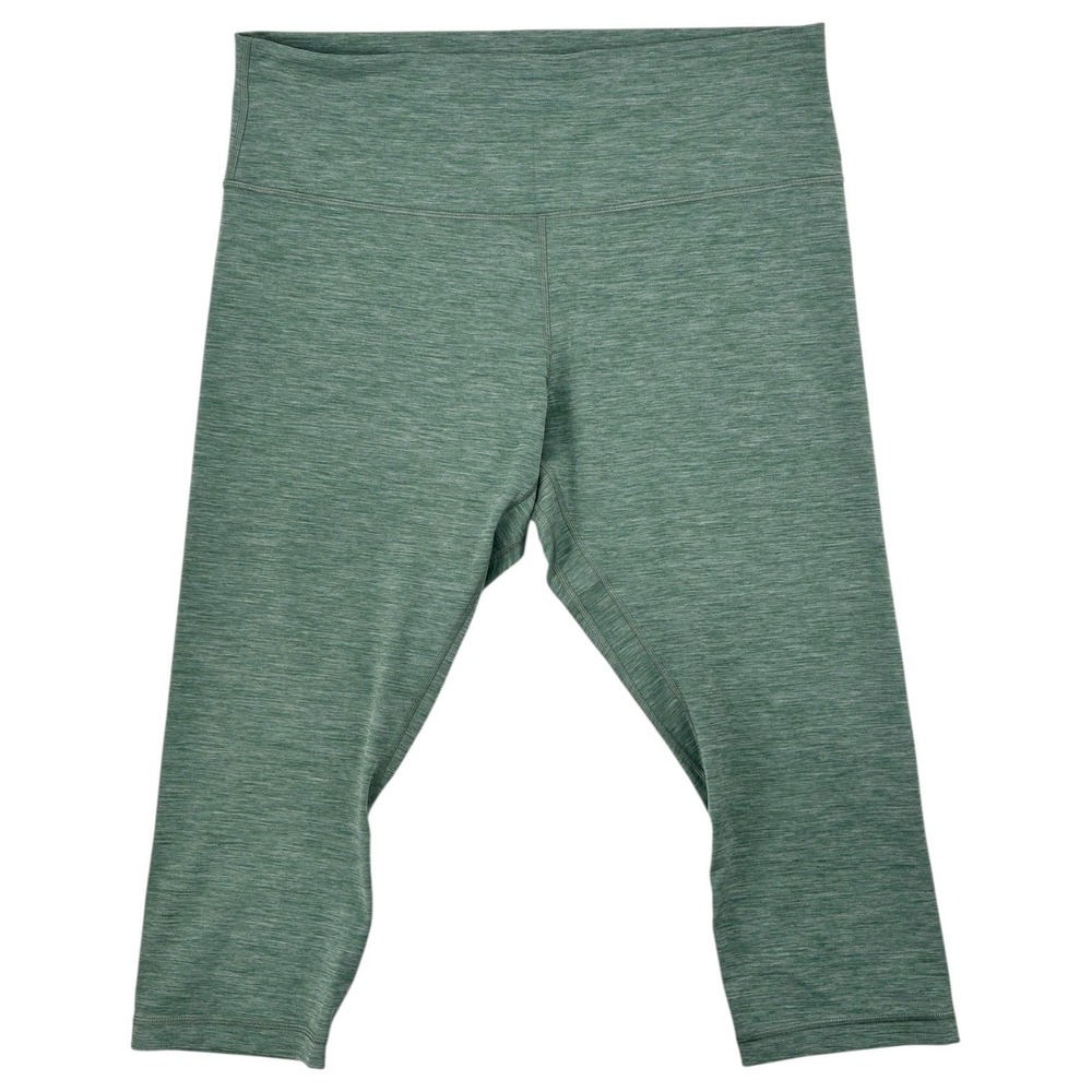 lululemon athletica Heathered Green Capri Leggings